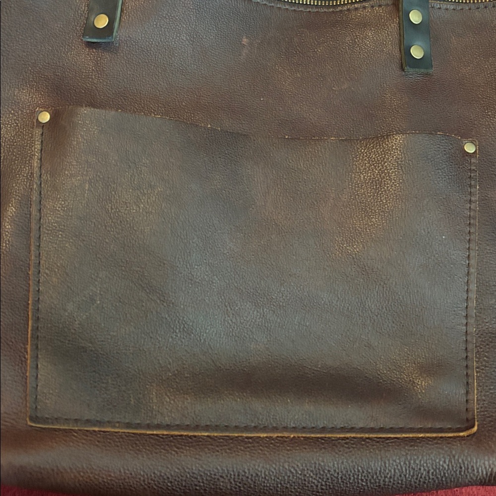 High Quality, Brown Leather Tote Bag - Picture 4 of 8